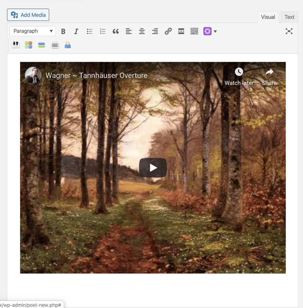 Embedding YouTube Videos into WordPress